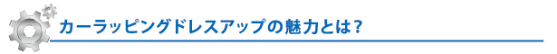 カーラッピングドレスアップの魅力とは？